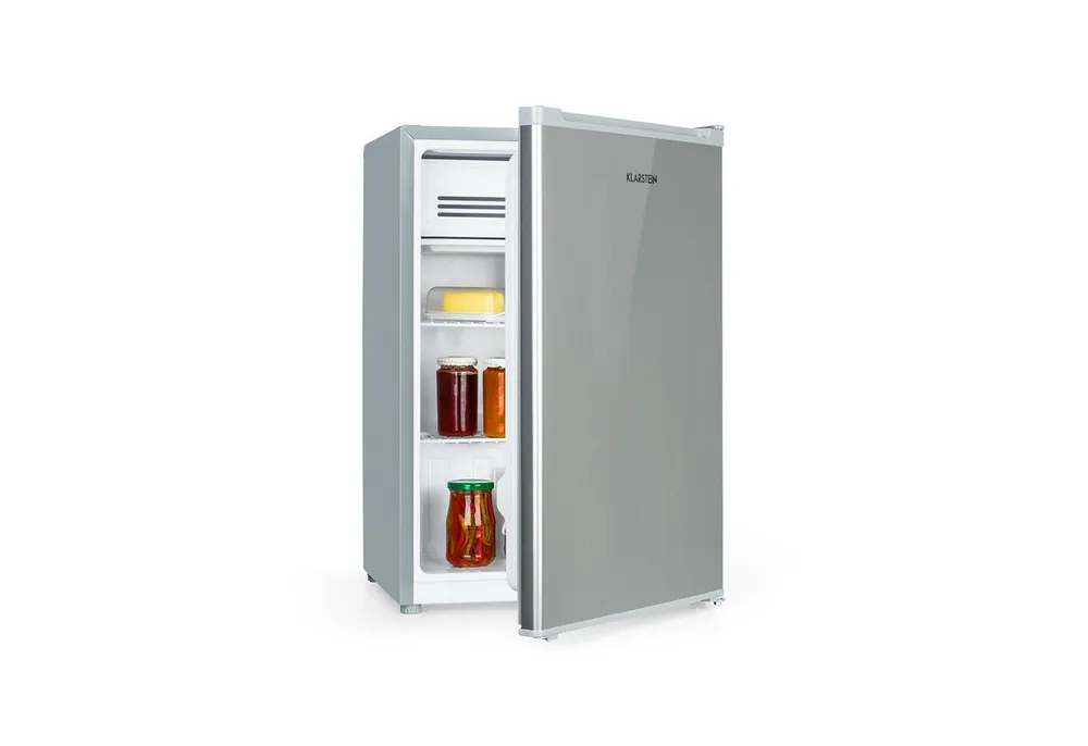 Klarstein Table Top Kühlschrank Delaware Mini-Kühlschrank 75 L mit 4 L Gefrierfach Kompression 10034553, 70 cm hoch, 47.5 cm breit, Mini-Kompaktkühler Wohnwagen Boot Camping & Singlewohnung leise