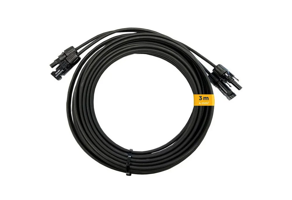 Kleines Kraftwerk Solarkabel, (3 cm), PV Kabel, Solarstecker, Solar Verlängerungskabel