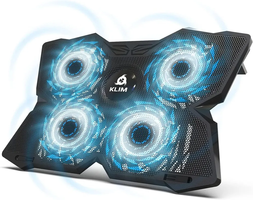 KLIM Notebook-Kühler Diamond, mit 4 Lüftern, geeignet für 17,3 / 18 / 19 Zoll Laptop