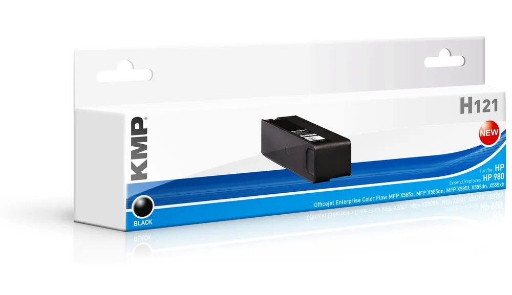 KMP Tintenpatrone kompatibel für HP 980 (D8J10A), schwarz