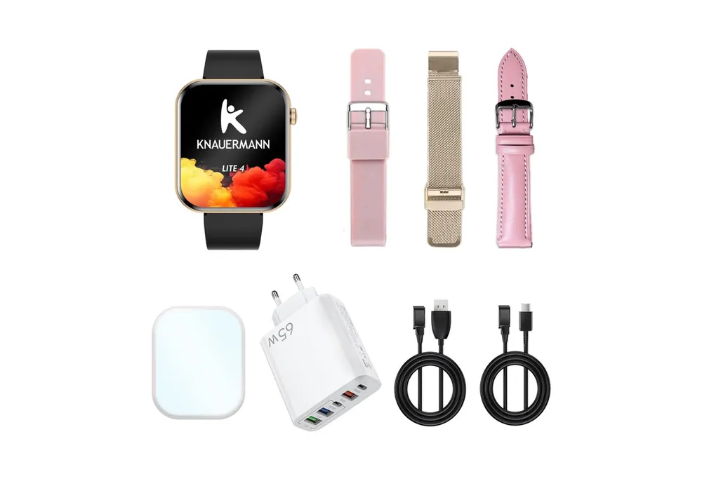 Knauermann Lite 4 (2026) Gesundheitsuhr mit GPS & Telefonfunktion Smartwatch, Bluetooth