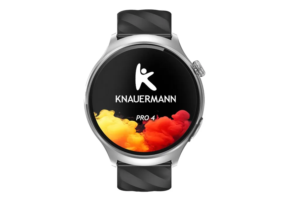 Knauermann PRO 4 (2026) Gesundheitsuhr mit Anruf & SOS Funktion Smartwatch, Bluetooth