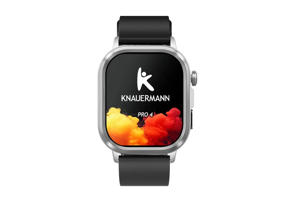 Knauermann PRO 4 (2026) Gesundheitsuhr mit Anruf & SOS Funktion Smartwatch, Bluetooth