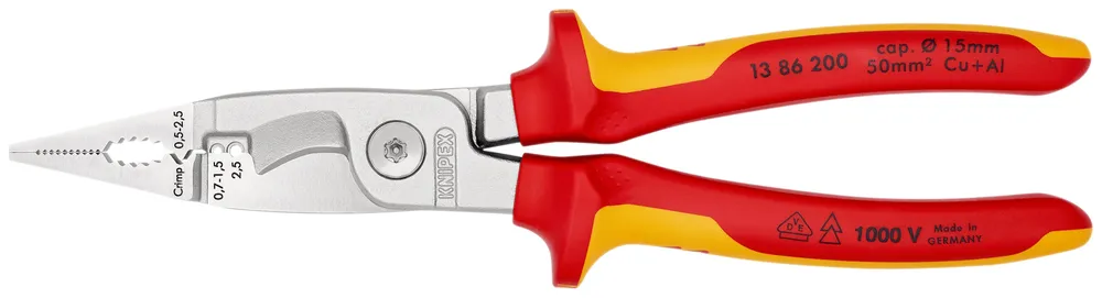 KNIPEX Elektro-Installationszange 13 86 200, 200 mm