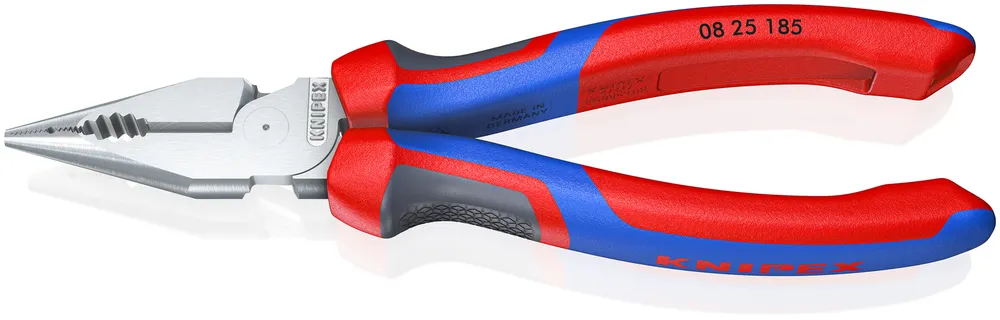 KNIPEX Spitz-Kombizange, 08 25 185, 185 mm, Stahl, Kunststoffgriff