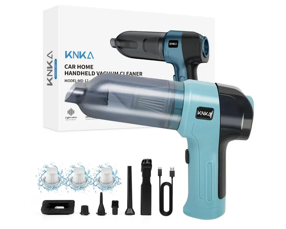 KNKA PRO Akku-Handstaubsauger 3 IN 1 Kabelloser Handstaubsauger, 9000PA, 120,00 W, beutellos, Autostaubsauger mit Bürstenlosem Motor und Filter, für Auto,Zuhause