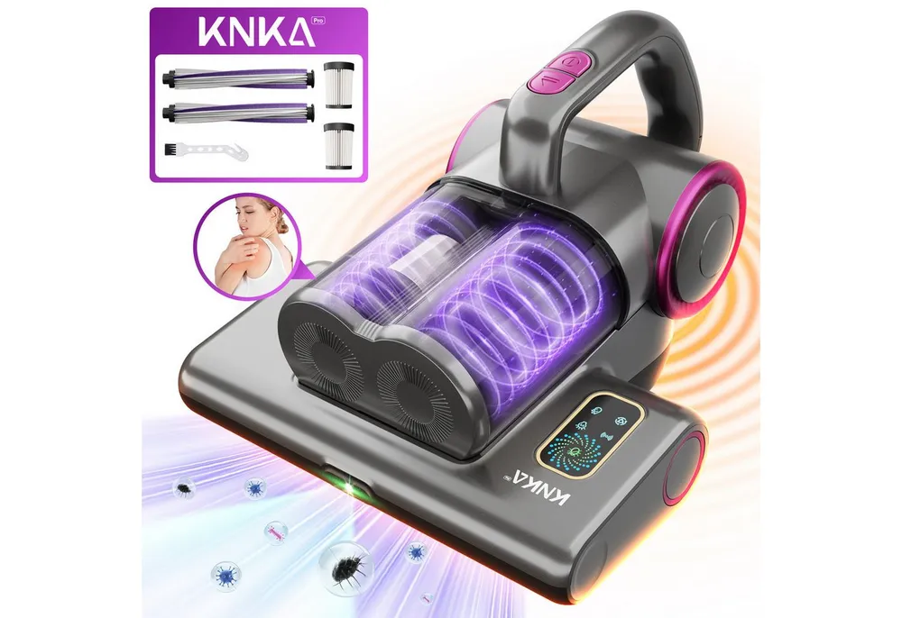 KNKA PRO Matratzenreinigungsgerät Milbensauger für Matratzen mit UV-C Licht, 500 W, Bett-Staubsauger und Matratzenreiniger für Matratzen, Betten, Sofa