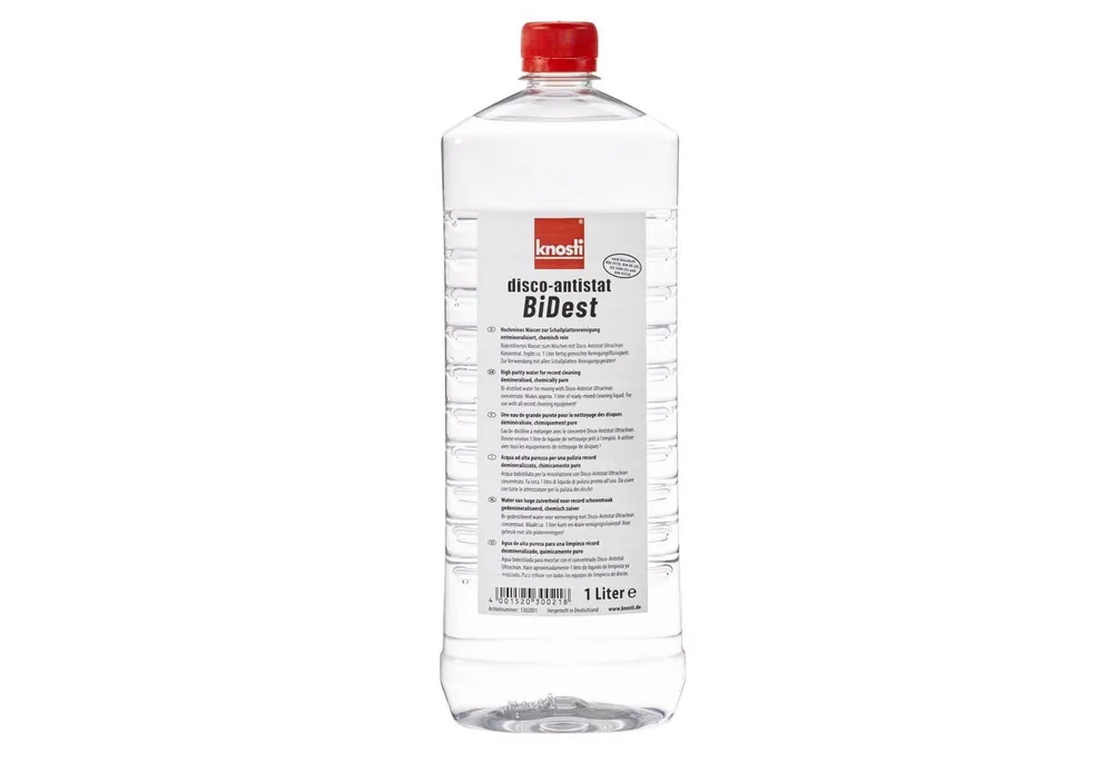 Knosti Plattenspieler (Disco-Antistat BiDest - Spezialwasser f. Plattenwäsche (1L)