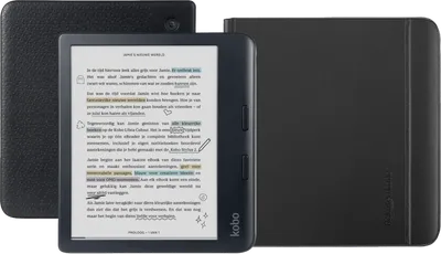 Kobo Libra Colour Schwarz + Notebook Sleep Cover Schwarz
