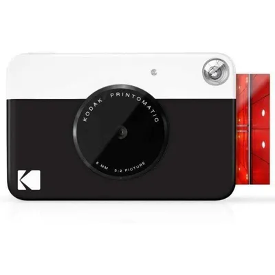 Sofortbildkamera Kodak Printomatic Flash MicroSD 8 mm, f/2 Schwarz