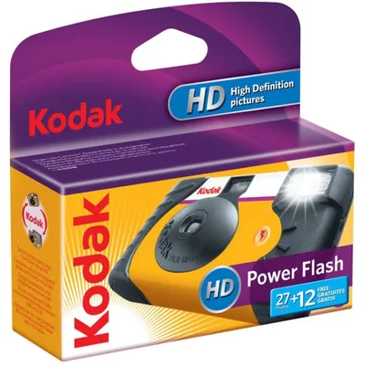 Kodak Power Flash Analoge Einwegkamera 27+12 Fotos