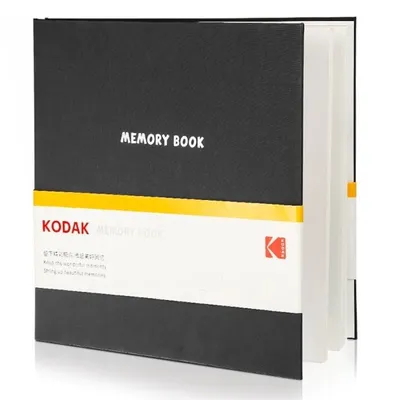Kodak Fotoalbum mit Aufklebern, 20 Seiten, Format 32,5 x 33 cm, Schwarz