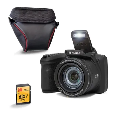Kodak Pixpro AZ405 Kompakte Digitalkamera, 20 MP, 40-fach optischer Zoom, CCD-Sensor, 32 GB Karte