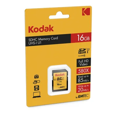 Kodak SDHC-Speicherkarte 16 GB UHS-I Klasse 10