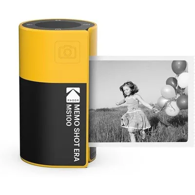 Sofortbildkamera Kodak MemoShot Era MS100 Bluetooth Etikettendrucker LCD Schwarz Gelb