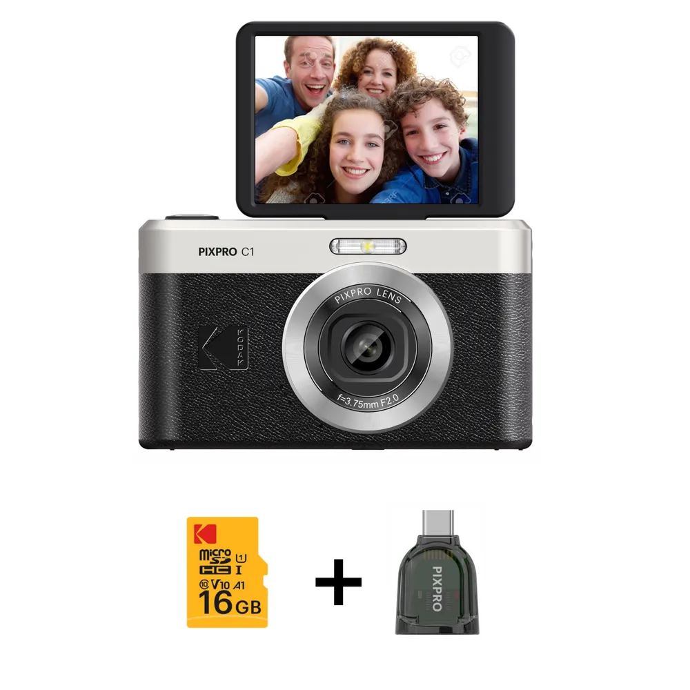 Pixpro C1 schwarz Kit Kompaktkamera