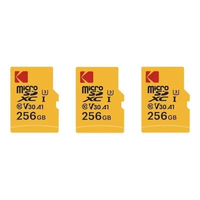 Speicherkarte Kodak MicroSD 256GB Klasse 10 SD Adapter High Performance