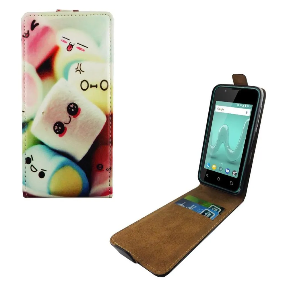König Design Wiko Sunny 2 Hülle Case Handy Cover Schutz Tasche Flip Schutzhülle Schale Bunt