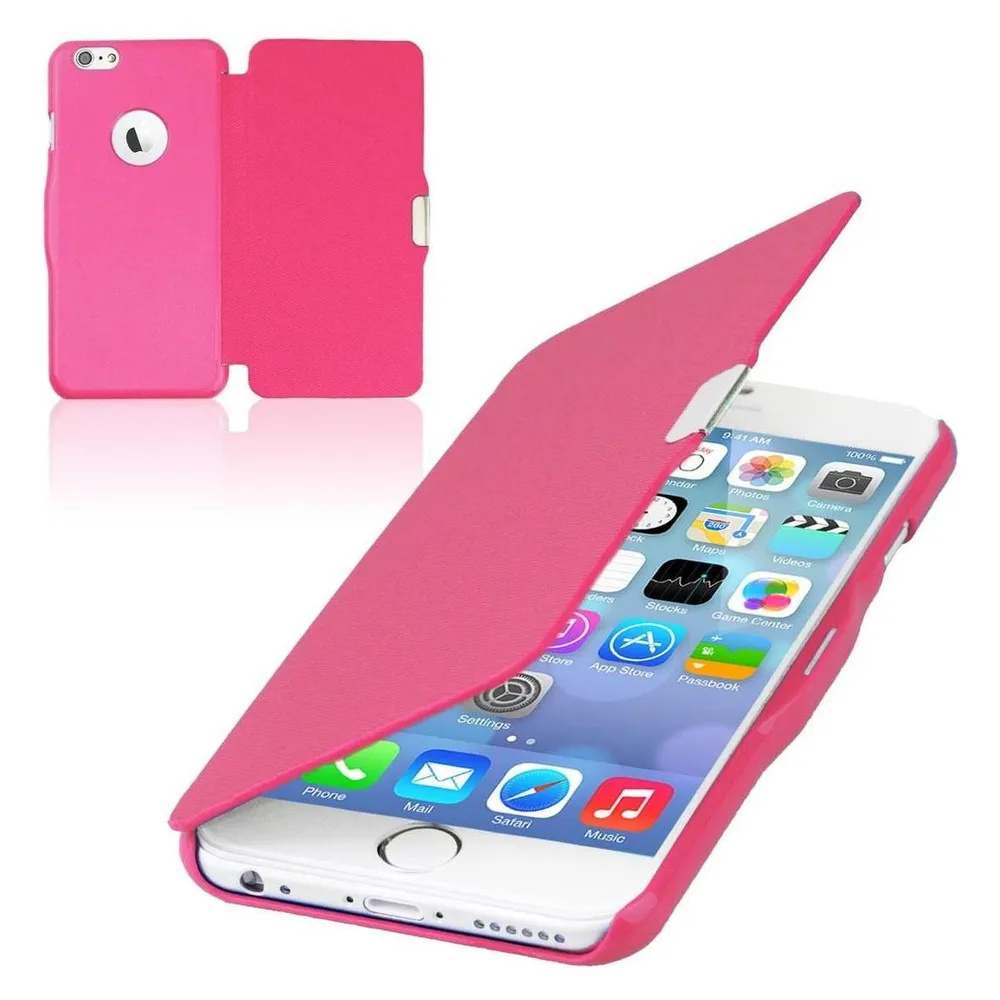 König Design Flip Cover Schutzhülle Case Handyhülle Bookstyle für Apple iPhone 8 Plus Pink