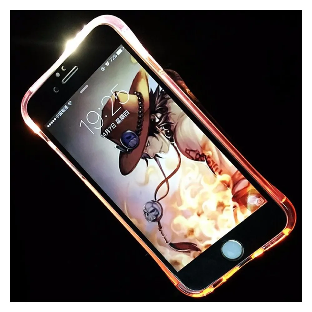 König Design Handy Hülle LED Licht bei Anruf für Handy Apple iPhone X Pink Case Bumper Cover