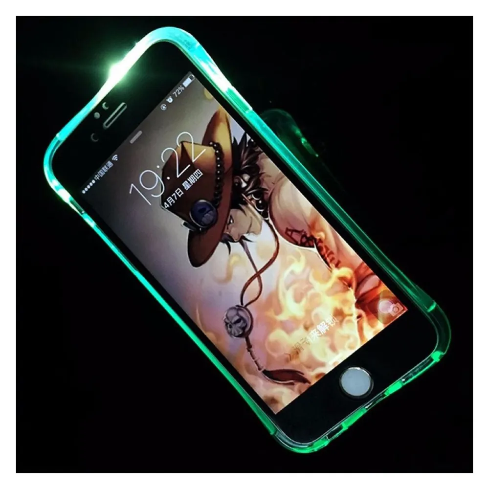 König Design Handy Hülle LED Licht bei Anruf für Handy Apple iPhone X Blau Case Bumper Cover