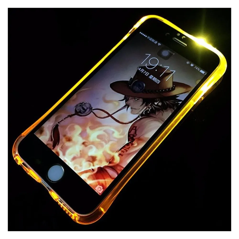 König Design Handy Hülle LED Licht bei Anruf für Handy Apple iPhone X Gold Case Bumper Cover