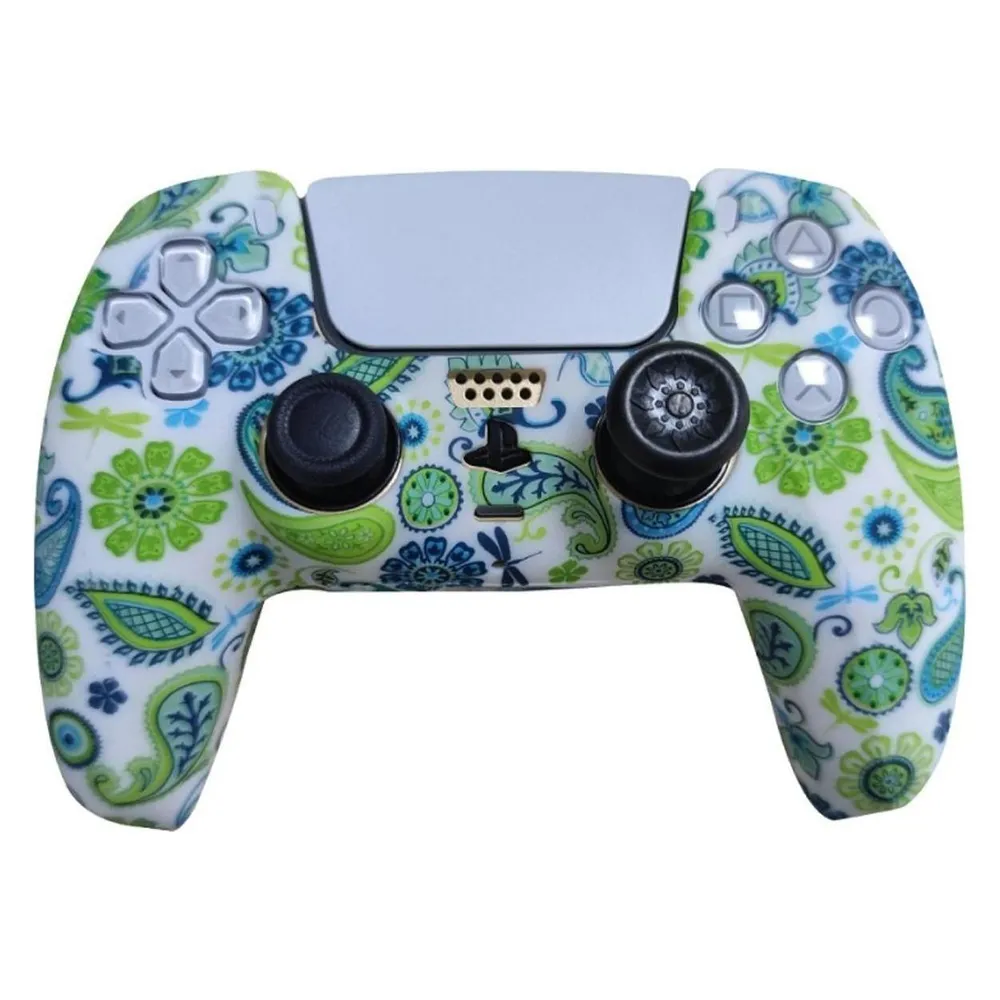 König Design 2 x Schutzhülle für Playstation 5 DualSense Controller Skin Silikon Schutz Motiv (PS5)