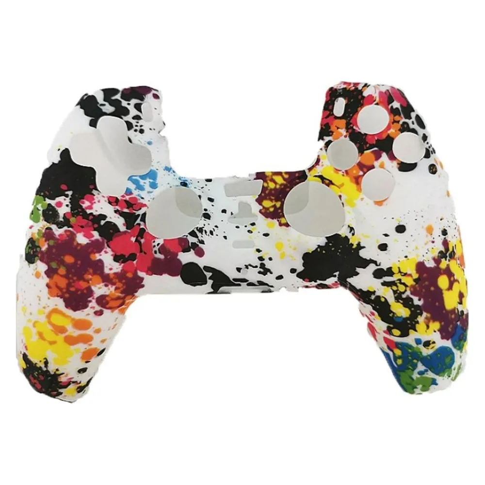 König Design 2 x Schutzhülle für Playstation 5 DualSense Controller Skin Silikon Schutz Motiv