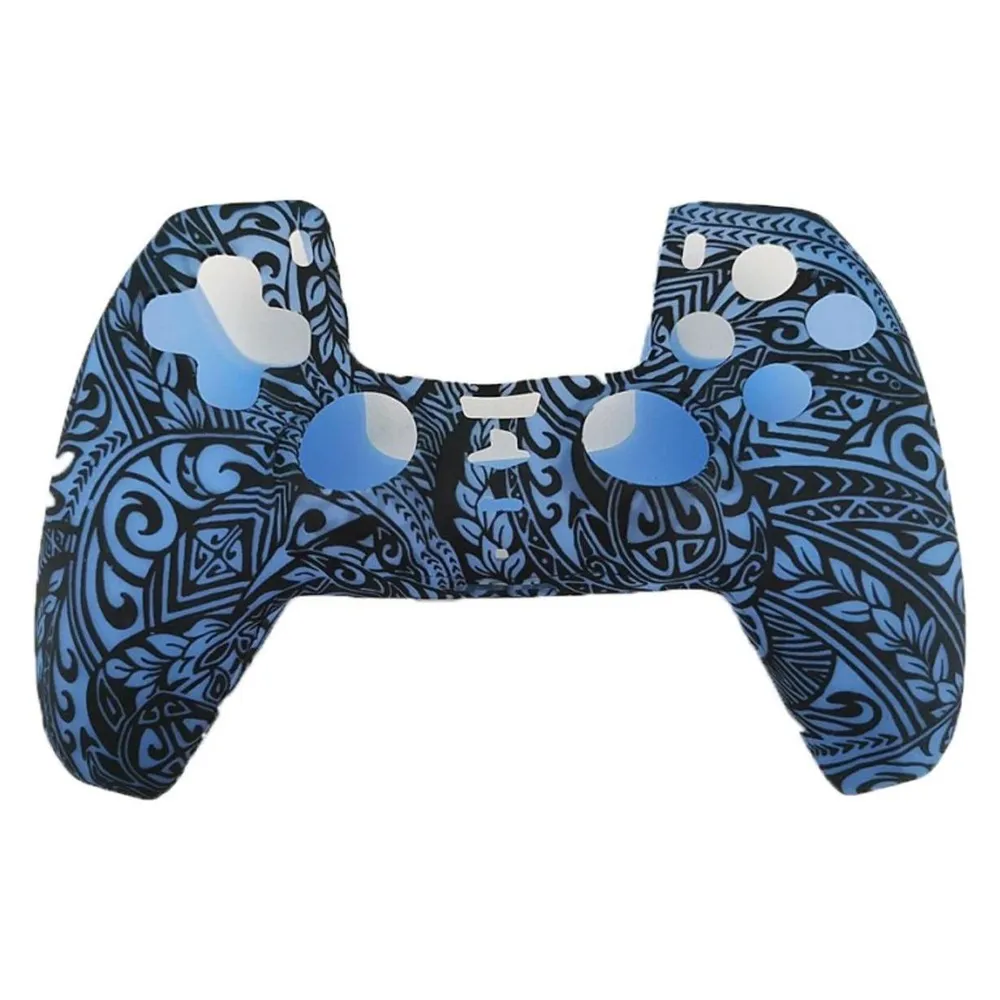 König Design 2 x Schutzhülle für Playstation 5 DualSense Controller Skin Silikon Schutz Motiv (PS5)