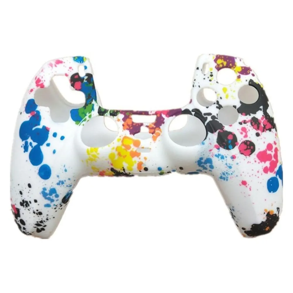König Design 2 x Schutzhülle für Playstation 5 DualSense Controller Skin Silikon Schutz Motiv (PS5)