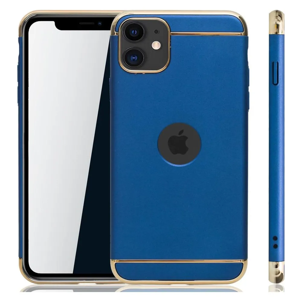 König Design Apple iPhone 11 Hülle Case Handy Cover Schutz Tasche Schutzhülle Bumper Blau (Apple iPhone 11)