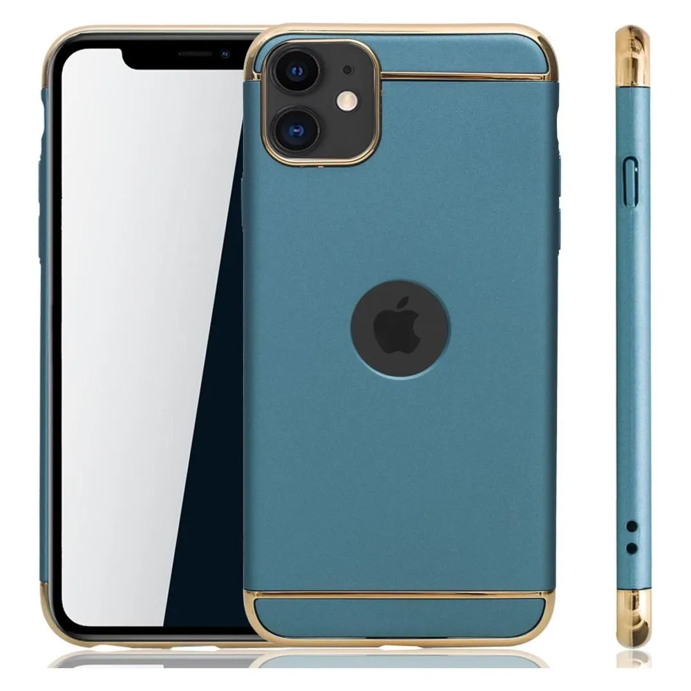 König Design Apple iPhone 11 Hülle Case Handy Cover Schutz Tasche Schutzhülle Bumper Blau (Apple iPhone 11)