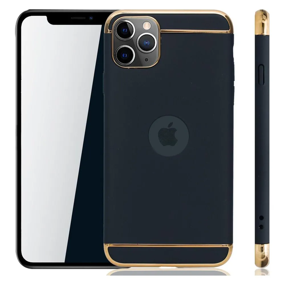 König Design Apple iPhone 11 Pro Max Hülle Case Handy Cover Schutz Tasche Schutzhülle Schwarz (Apple iPhone 11 Pro Max)