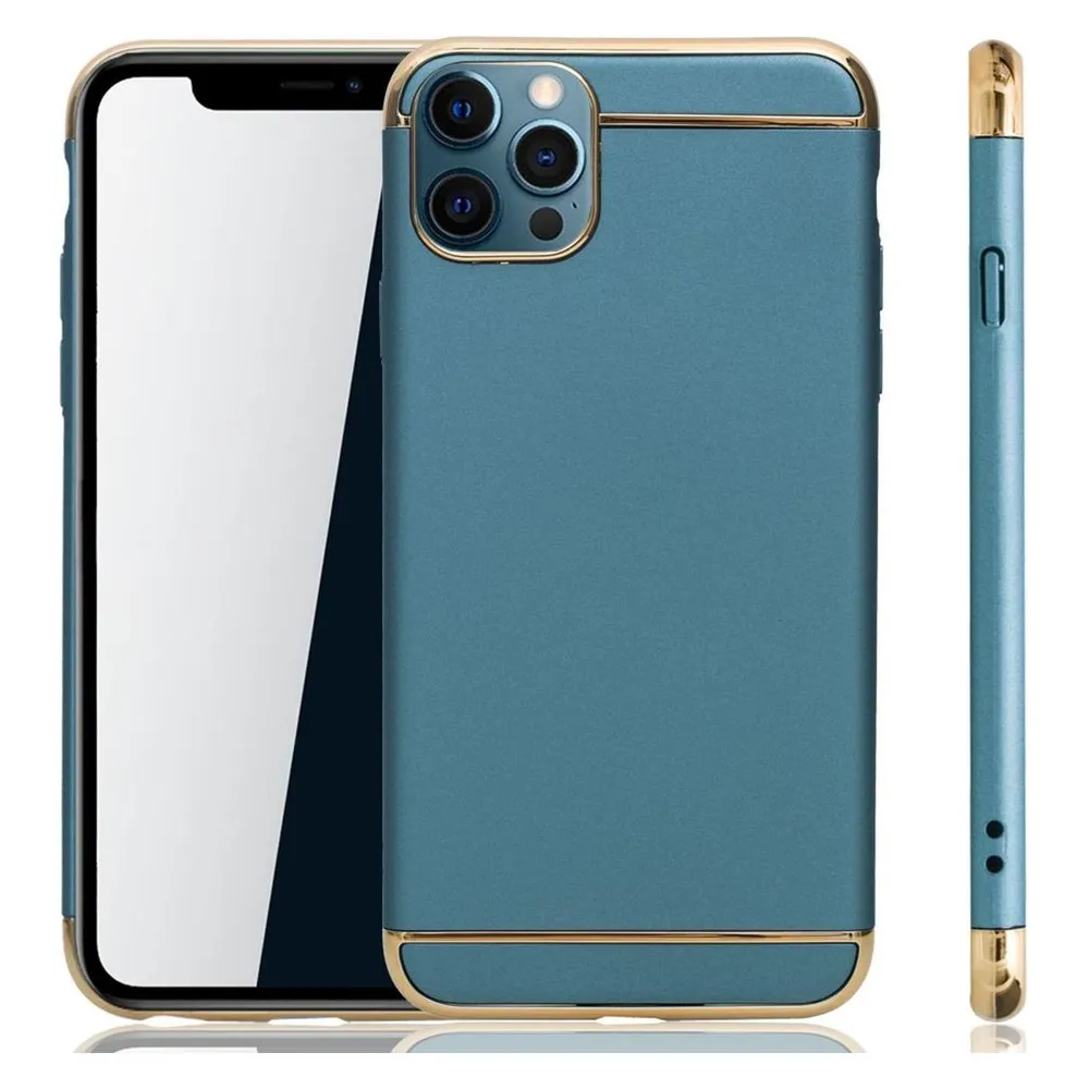 König Design Apple iPhone 12 / 12 Pro Hülle Case Handy Cover Schutz Tasche Schutzhülle Etui Blau