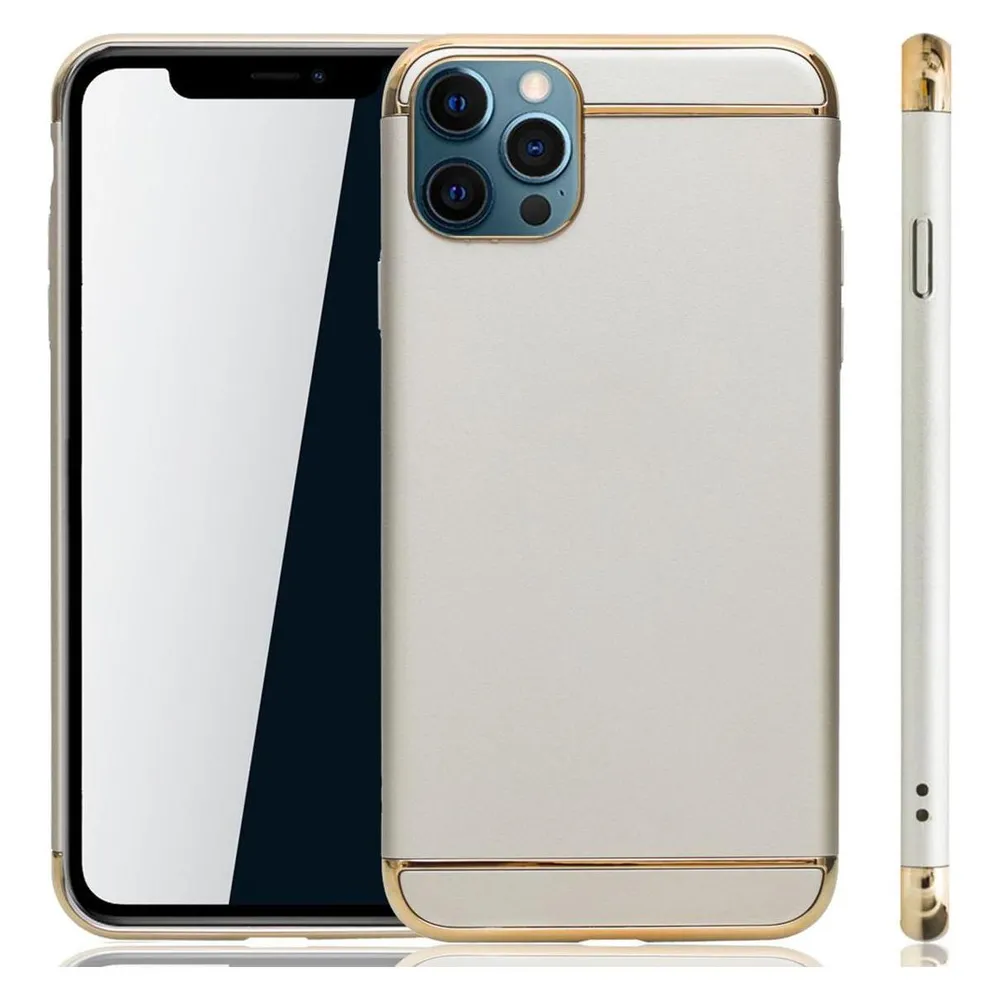 König Design Apple iPhone 12 / 12 Pro Hülle Case Handy Cover Schutz Tasche Schutzhülle Bumper Gold