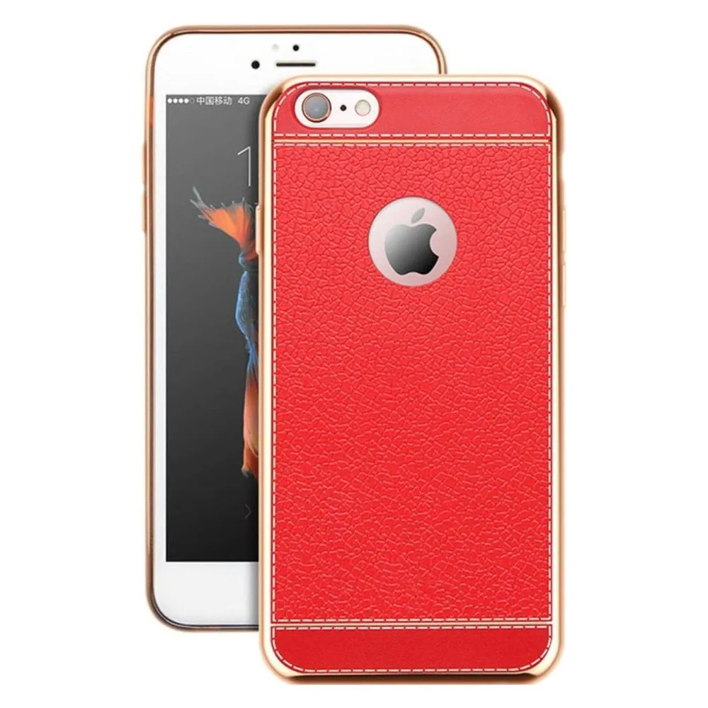 König Design Apple iPhone 5 / 5s / SE Handy Hülle Schutz Case Chrom Back Cover Ultra Slim Rot