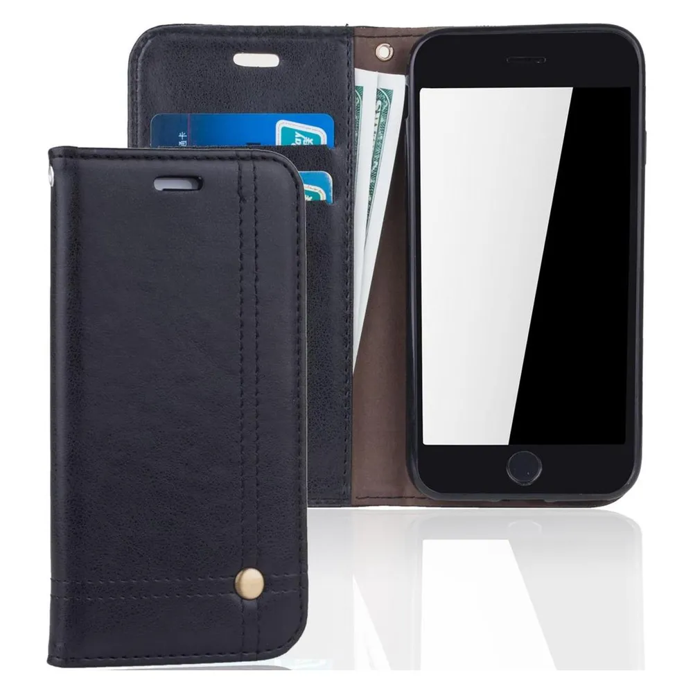 König Design Apple iPhone 6 / 6s Hülle Case Handy Cover Schutz Tasche Schutzhülle Schwarz (Apple iPhone 6)