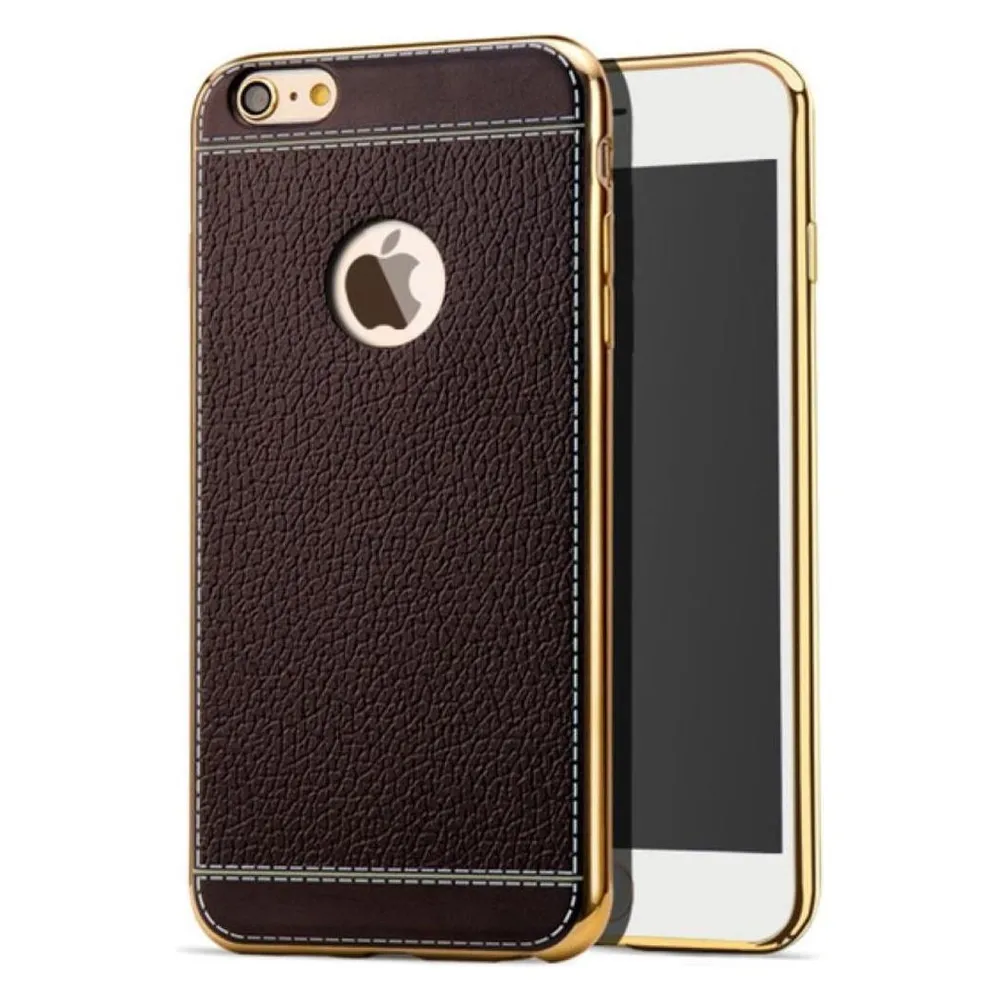 König Design Apple iPhone 7 Handy Hülle Schutz Case Chrom Back Cover Ultra Slim Bumper Coffee