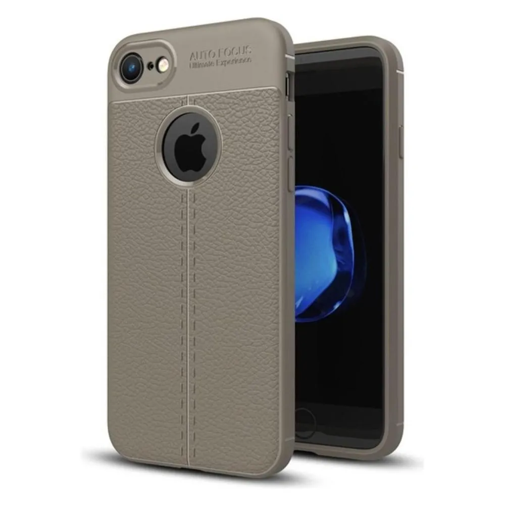 König Design Apple iPhone 7 Handy Hülle Schutz Case Back Cover Silikon Bumper Ultra Slim Grau