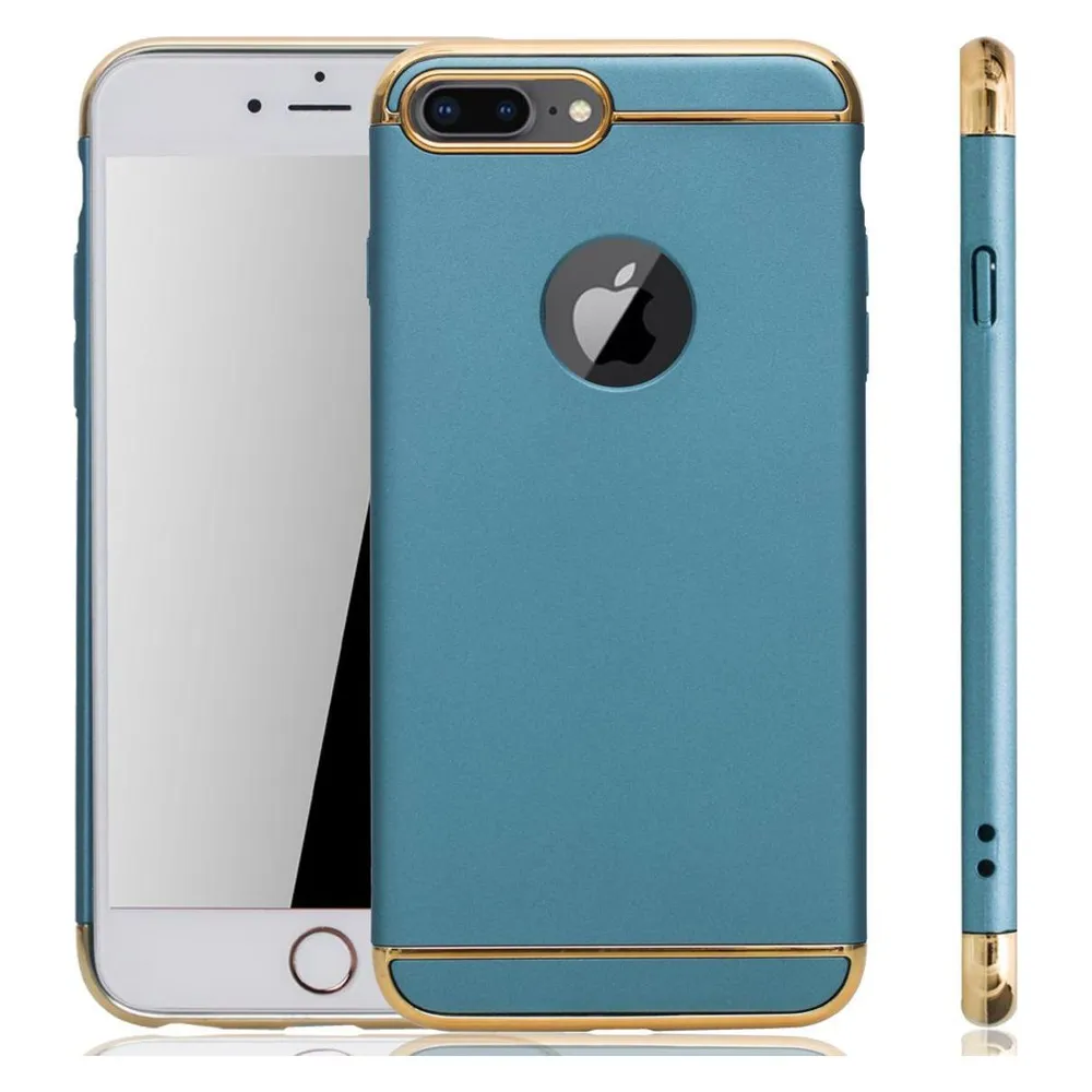 König Design Apple iPhone 7 Hülle Case Handy Cover Schutz Tasche Schutzhülle Etui Bumper Blau