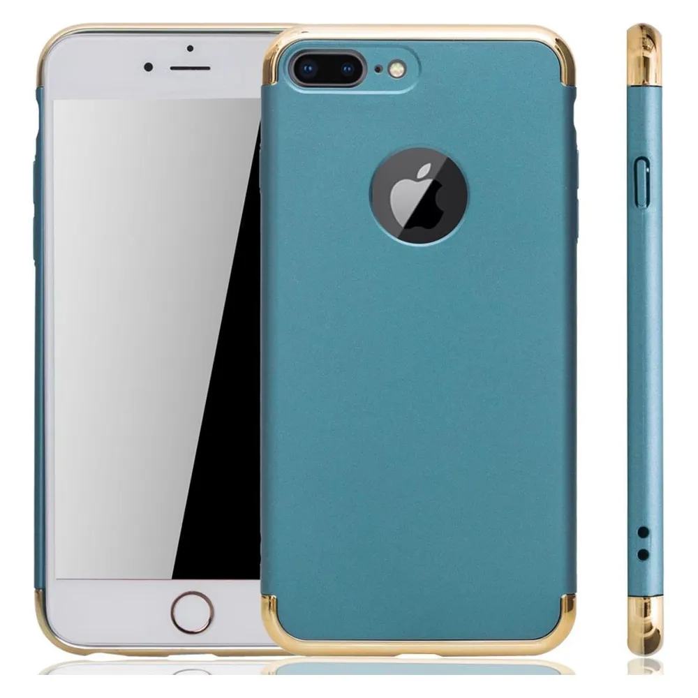 König Design Apple iPhone 7 Plus Hülle Case Handy Cover Schutz Tasche Schutzhülle Etui Blau