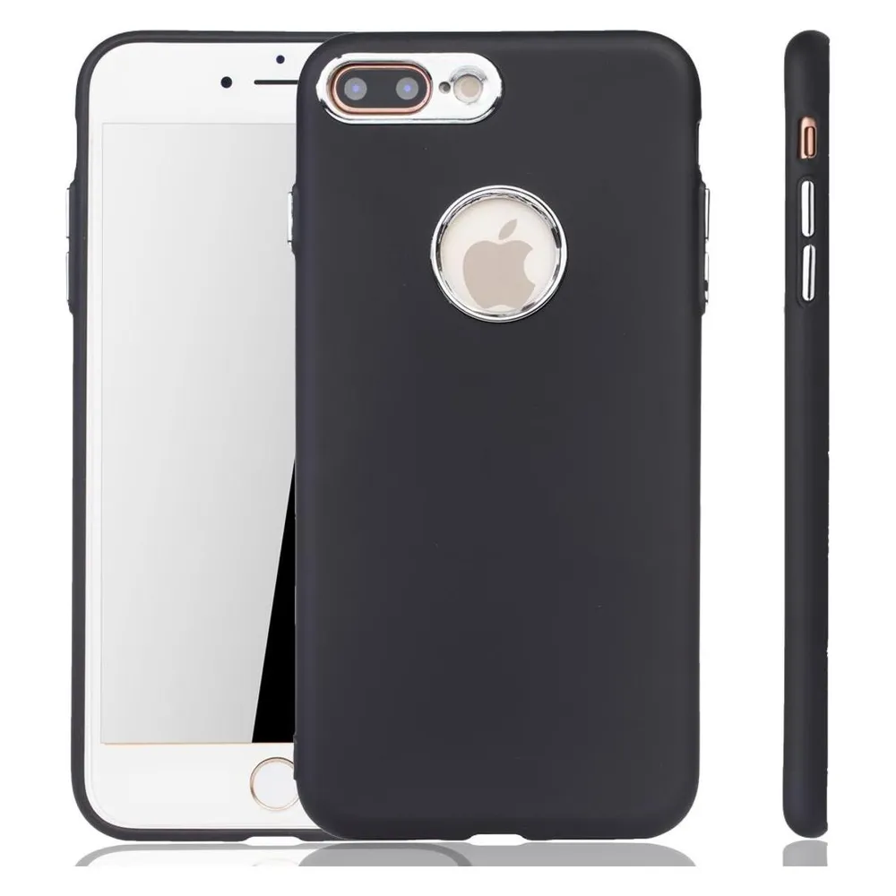 König Design Apple iPhone 7 Plus Hülle Case Handy Cover Schutz Tasche Schutzhülle Schwarz (Apple iPhone 7 Plus, Apple iPhone 8 Plus)