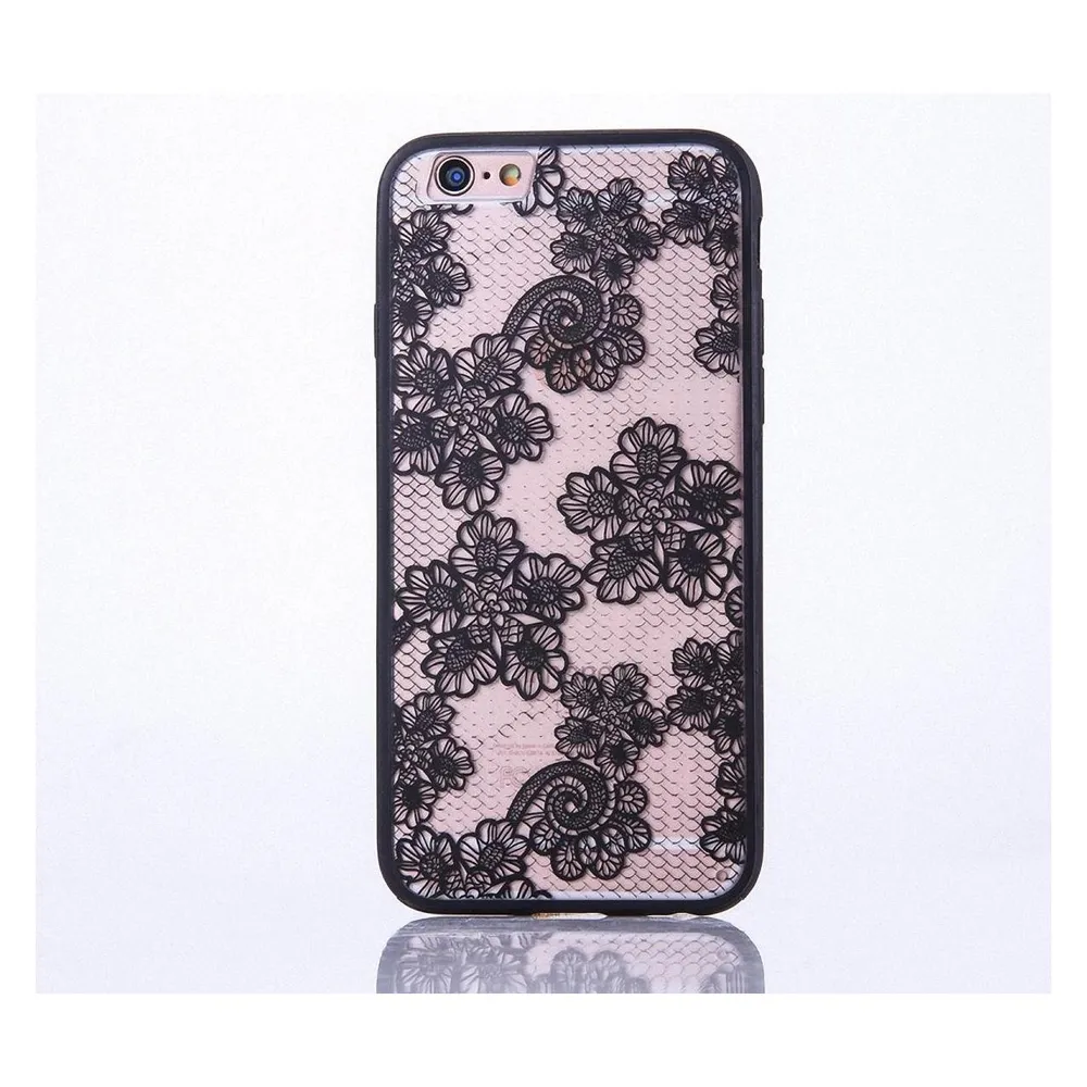 König Design Apple iPhone 8 Handy Hülle Mandala Case Schutzhülle Cover Motiv Blüten Schwarz