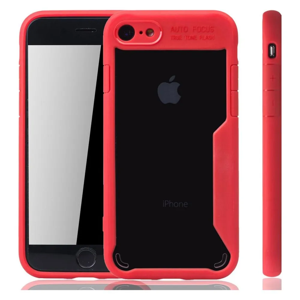 König Design Apple iPhone 8 / iPhone 7 Hybrid Editon Handy Hülle Schutz Case Cover Etuis Rot