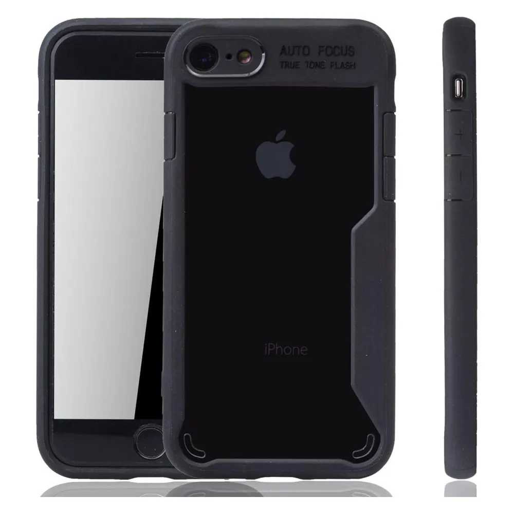 König Design Apple iPhone 8 / iPhone 7 Hybrid Editon Handy Hülle Schutz Case Cover Schwarz