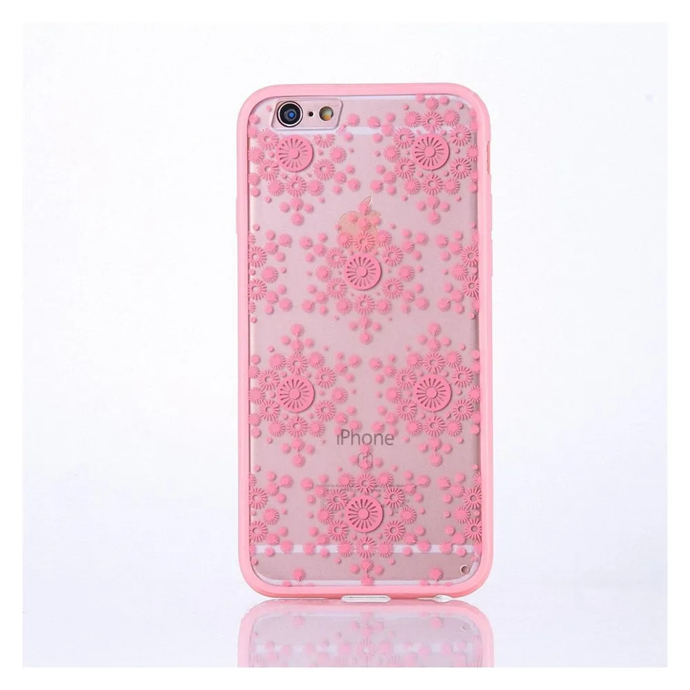 König Design Apple iPhone 8 Plus Handy Hülle Mandala Case Schutzhülle Motiv Flocken Rosa Neu
