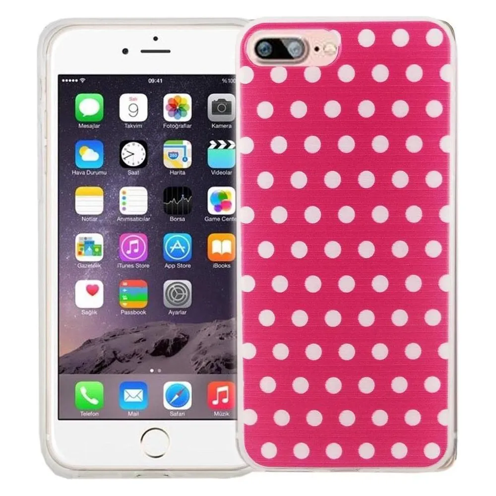 König Design Apple iPhone 8 Plus Hülle Case Handy Cover Schutz Tasche Schutzhülle Bumper Pink (Apple iPhone 8 Plus)