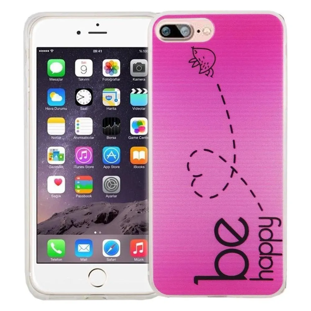 König Design Apple iPhone 8 Plus Hülle Case Handy Cover Schutz Tasche Schutzhülle Bumper Pink (Apple iPhone 8 Plus)