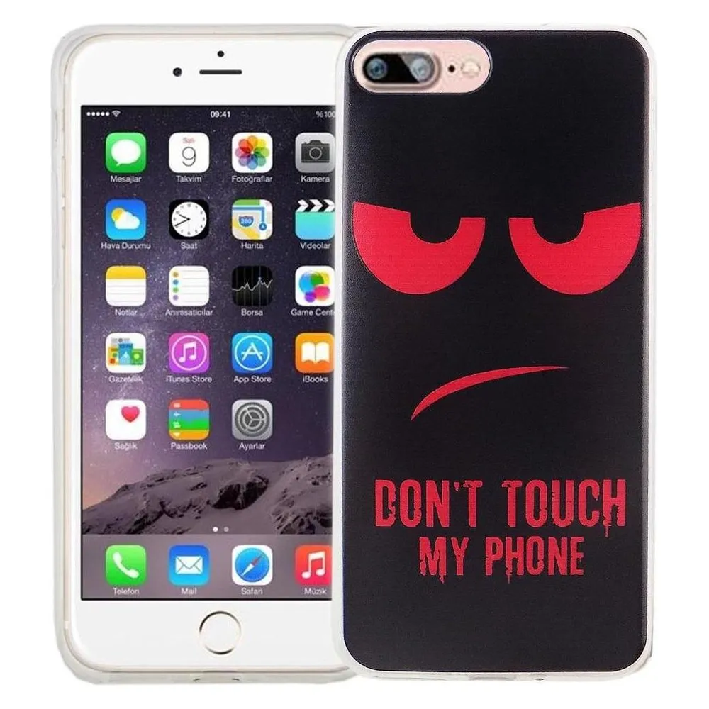 König Design Apple iPhone 8 Plus Hülle Case Handy Cover Schutz Tasche Schutzhülle Schwarz (Apple iPhone 8 Plus)