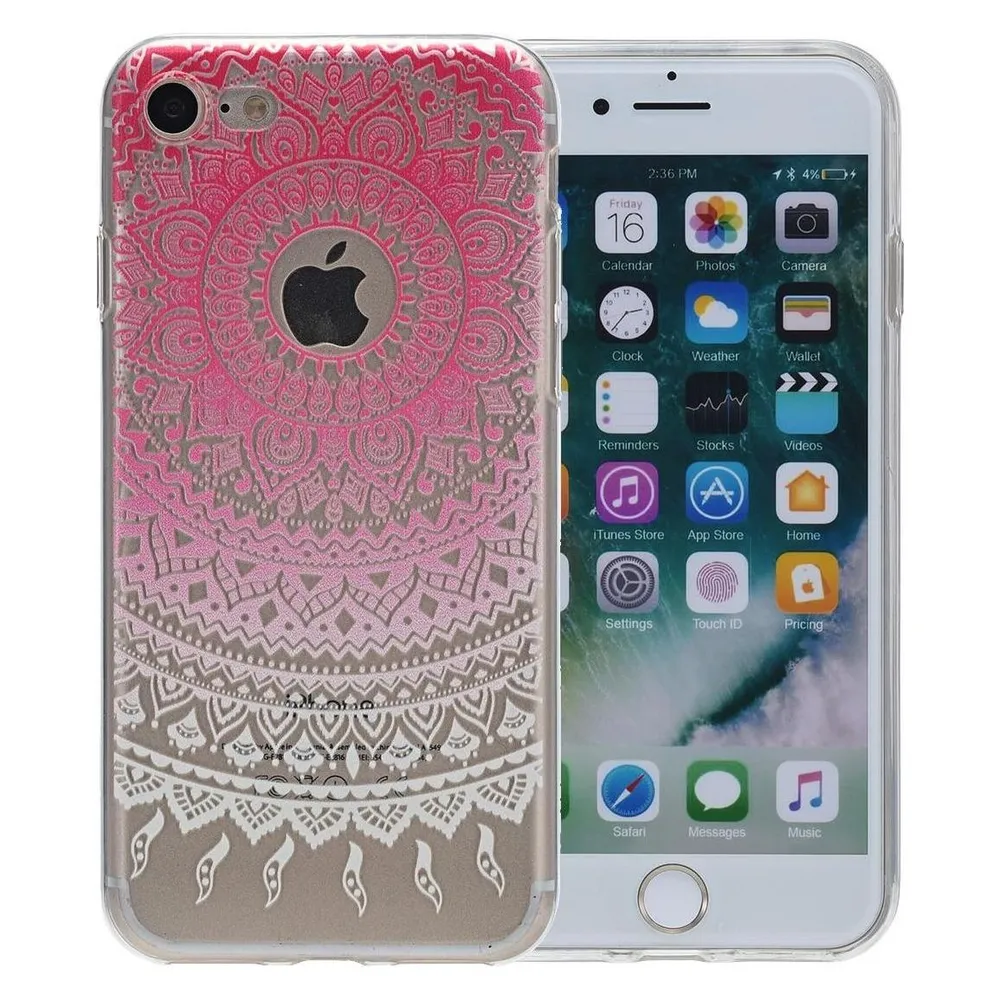 König Design Apple iPhone 8 Plus Hülle Case Handy Cover Schutz Tasche Schutzhülle Bumper Pink (Apple iPhone 8 Plus)